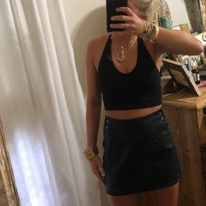 Black Leather Skirt